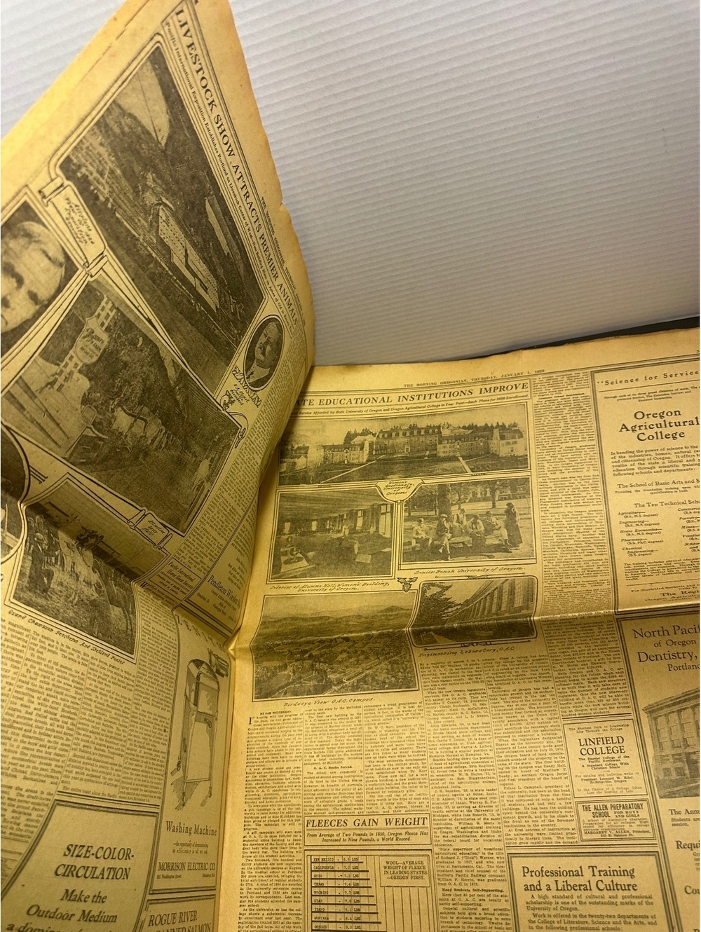 1925 Morning Oregonian New Year’s Edition Portland Oregon Newspaper - Picture 6 of 12